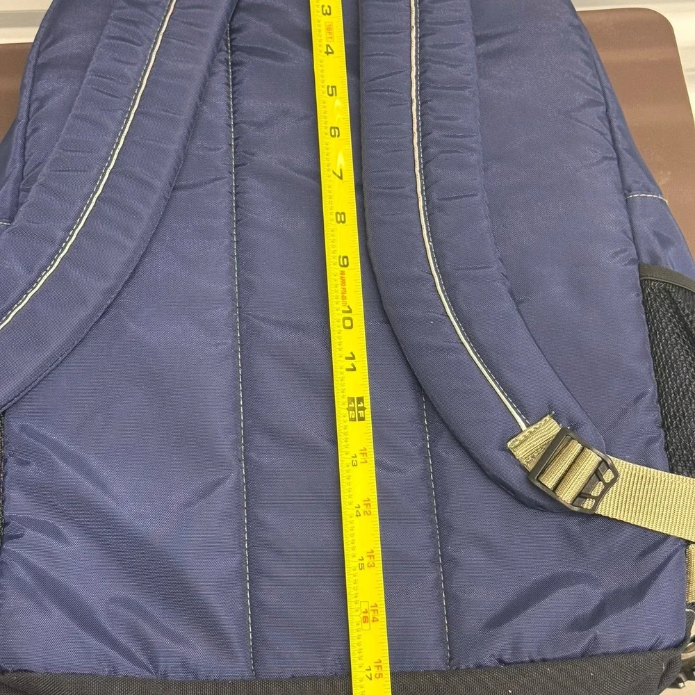 Y2K L.L. Bean Backpack Dinosaur Travel Book Gym Reflective Embroidered Blue Rare